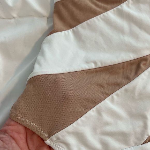 Boutique White One Shoulder Mesh Cut Out Swimsuit - Picture 2 of 9